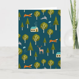 Cozy Forest Cabin and Animals Kaart