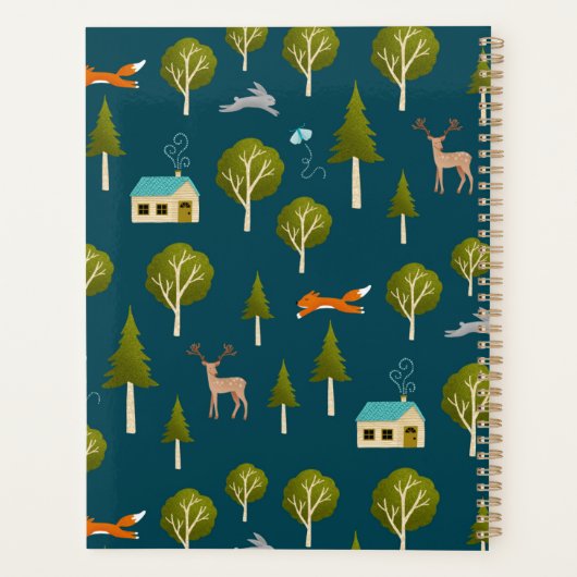 Cozy Forest Cabin and Animals Planner (Achterkant)
