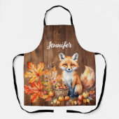 Cozy Fox Rustic Herfst Schort (Voorkant)