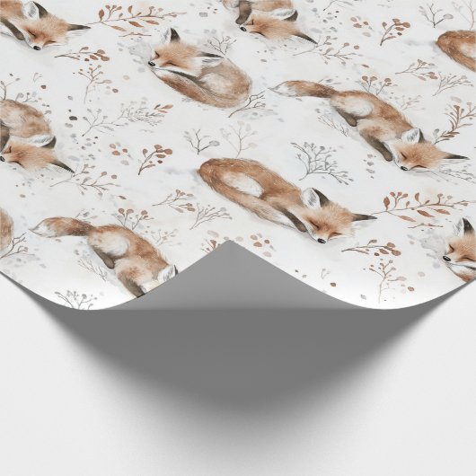Cozy Foxes Christmas Cadeaupapier (Hoek)