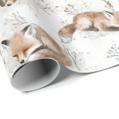 Cozy Foxes Christmas Cadeaupapier (Rol Hoek)