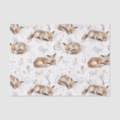 Cozy Foxes Kerstmis Tissuepapier (Voorkant)