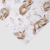 Cozy Foxes Kerstmis Tissuepapier (Detail)