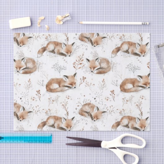 Cozy Foxes Kerstmis Tissuepapier (Craft)
