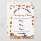 Cozy Friendsgiving Dinner Art Kaart (Voorkant / Achterkant)