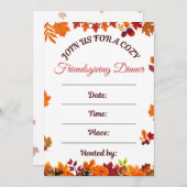 Cozy Friendsgiving Dinner Art Kaart (Voorkant / Achterkant)