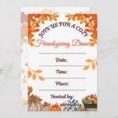 Cozy Friendsgiving Dinner Art Kaart (Voorkant / Achterkant)