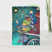 Cozy Frog Christmas & New Year Card Kaart (Voorkant)