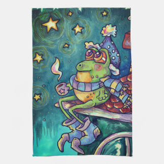 Cozy Frog Christmas & New Year Card Theedoek