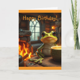 Cozy Frog Verjaardag Kaart