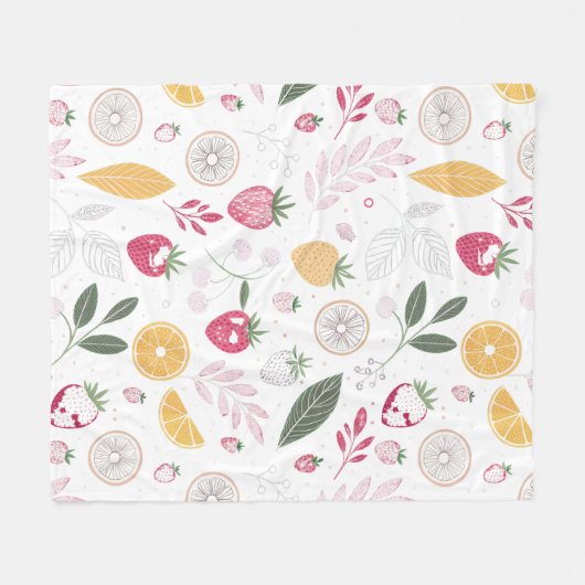 Cozy Fruit Garden Fleece BlanketFleece Blanket (Voorkant (Horizontaal))