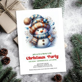 Cozy funny snowman holiday invite festive digital kaart