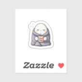 Cozy Ghost Mode Sticker – Schattigee Cartoon Ghost (Vel)