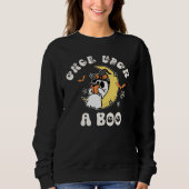 Cozy Ghost Reading Once Upon a Boo Halloween Trui (Voorkant)