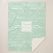 Cozy Gift for Grandmother Hand Lettered Blanket Sherpa Deken (Voorkant)