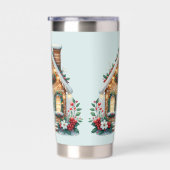 Cozy Gingerbread House Holiday Illustration Geïsoleerde Drinkbeker (Rechts)