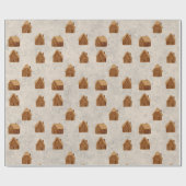 Cozy Gingerbread Houses Pattern Wrapping Paper Cadeaupapier (Vlak)