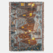 “Cozy Gingerbread Village Christmas Throw Blanket” Deken (Voorkant Verticaal)