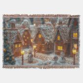 “Cozy Gingerbread Village Christmas Throw Blanket” Deken (Voorkant)