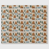 Cozy Gingerbread Village Wrapping Paper Cadeaupapier (Vlak)