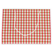 Cozy Gingham Christmas Large Gift Bag Groot Cadeauzakje (Voorkant)