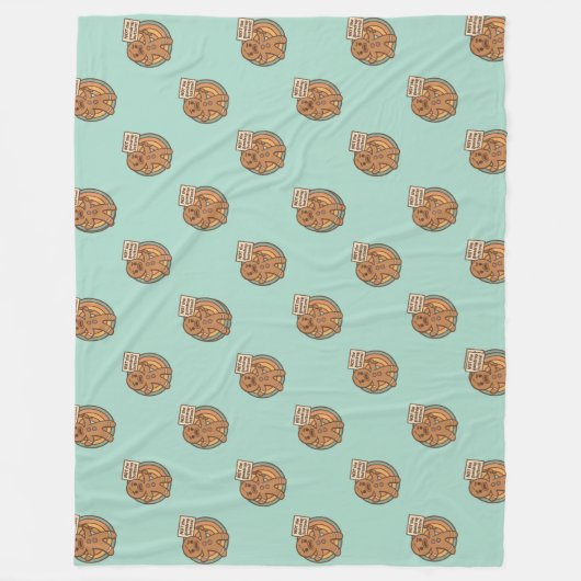 Cozy Gingy Gingerbread Christmas Fleece Blanket (Voorkant)