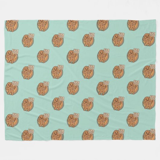 Cozy Gingy Gingerbread Christmas Fleece Blanket (Voorkant (Horizontaal))