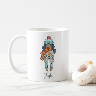 Cozy Girl Winter Holiday persoonlijke koffie-Mok Koffiemok