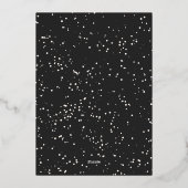 Cozy Gold Script Hand drawn Christmas Photo Folie Feestdagenkaart (Achterkant)