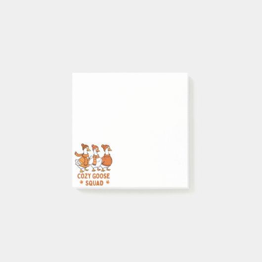Cozy Goose Squad Herfst Post-it® Notes (Voorkant)