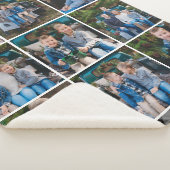 Cozy Gray Buffalo Pset Holiday Foto Collage Sherpa Deken (3/4)