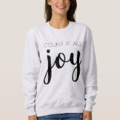 Cozy Gray Tel het allemaal Joy Sweatshirt (Voorkant)