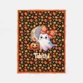 Cozy Halloween Baby Blanket Naam toevoegen Schatti Fleece Deken (Voorkant)