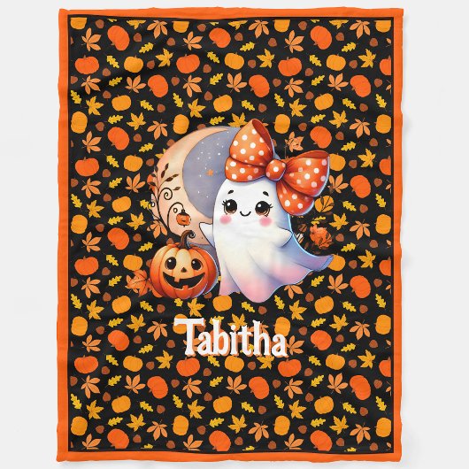 Cozy Halloween Baby Blanket Naam toevoegen Schatti Fleece Deken