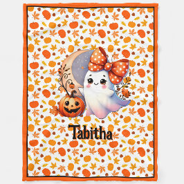 Cozy Halloween Baby Blanket Naam toevoegen Schatti Fleece Deken