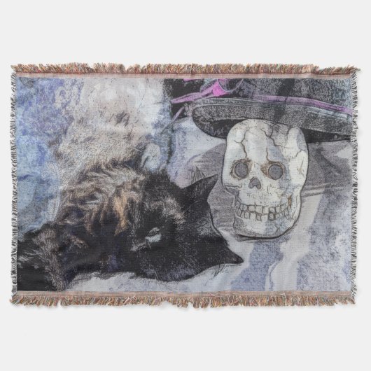Cozy Halloween Throw Blanket Deken (Voorkant)