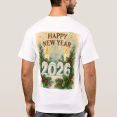 cozy happy new year 2026 family tshirt (Achterkant)