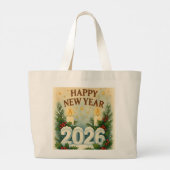 cozy happy new year 2026 tote bag (Achterkant)
