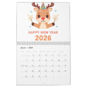 cozy happy new year 2026 wall calendar kalender (Mar 2027)