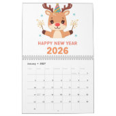 cozy happy new year 2026 wall calendar kalender (Jan 2027)