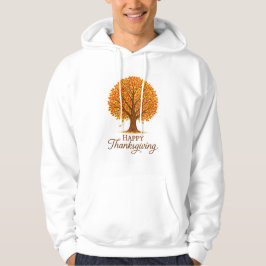 Cozy Happy Thanksgiving Autumn Tree Hoodie