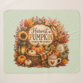 Cozy Harvest Pumpkin / Cosecha Acogedora Sherpa Deken