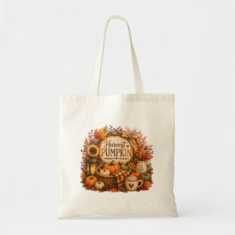 Cozy Harvest Pumpkin / Cosecha Acogedora Tote Bag