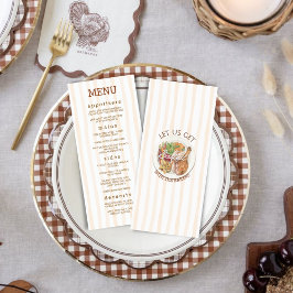 Cozy Harvest Thanksgiving Turkey Fall Dinner Menu