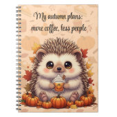 Cozy Hedgehog Autumn Coffee Notitieboek (Voorkant)