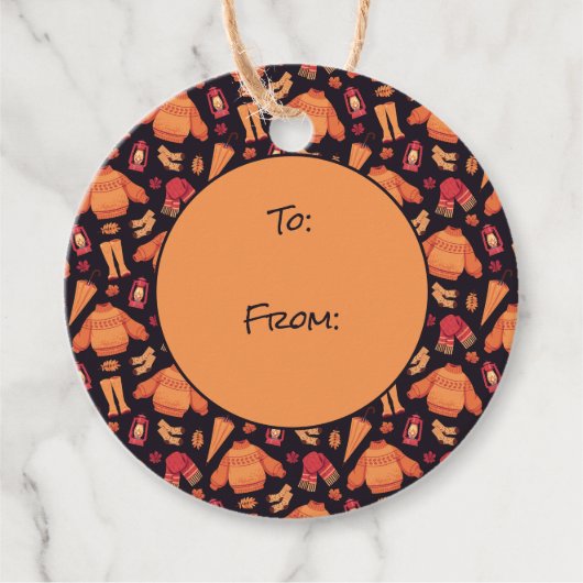 Cozy Herfst Bedankjes Labels (Voorkant)