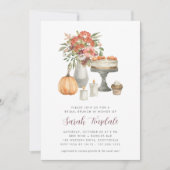 Cozy Herfst Pumpkin Vrijgezellenfeest Brunch Kaart (Voorkant)