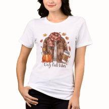 Cozy Herfst Sfeer T-Shirt – Autumn Outfit Esthetie