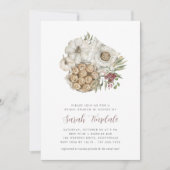 Cozy Herfst White Pumpkin Vrijgezellenfeest Brunch Kaart (Voorkant)