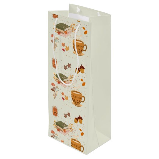 Cozy Herfst Wijn Cadeautas (Achterkant Gekanteld)